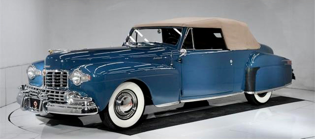 Pick of the Day: Vintage Lincoln Continental cabriolet in Grotto blue